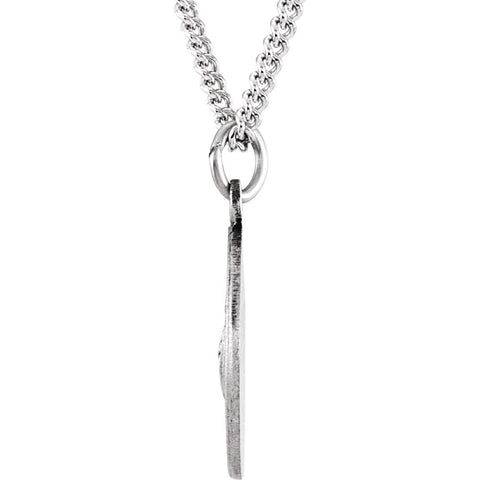 Sterling Silver 14.75 Round St. Jude Thaddeus Medal 18" Necklace