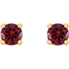 14k Yellow Gold Mozambique Garnet Youth Earrings