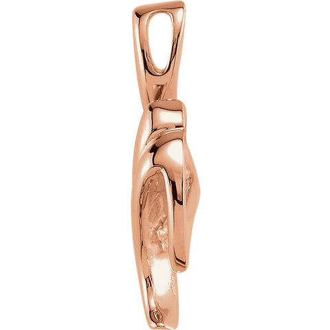 14k Rose Gold Freeform Pendant
