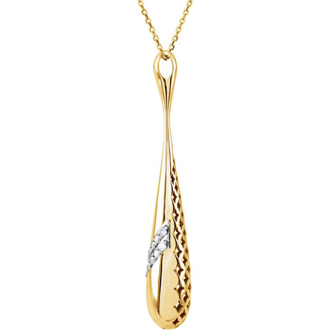 14k Yellow Gold 1/3 CTW Diamond 18" Necklace