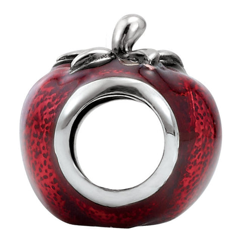 Sterling Silver 10.7x9.55mm Apple Bead