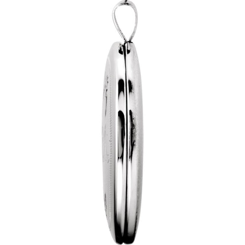 Sterling Silver Oval Mom Locket with Color