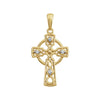 14K Yellow Gold 0.05 CTW Diamond Cross Pendant