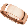 14k Rose Gold 6mm Light Comfort Fit Band, Size 8.5