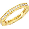 1/2 CTTW Round Diamond Eternity Wedding Band Ring in 14k Yellow Gold ( Size 6 )