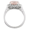 14k White Gold Morganite & .08 CTW Diamond Ring, Size 7