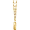 14k Yellow Gold 1/2 CTW Diamond Baguette Bar 16-18" Necklace