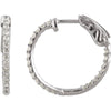 Pair of 0.5 ct. Inside/Outside Hoop Earrings in Sterling Silver