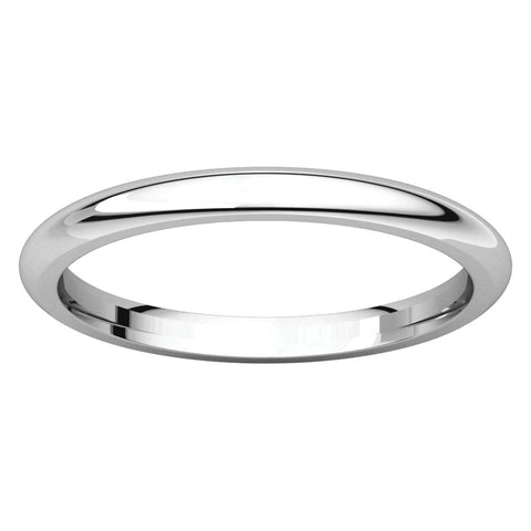 Sterling Silver 2mm Comfort Fit Band, Size 11
