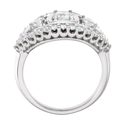 14k White Gold 1 1/3 CTW Diamond Anniversary Band, Size 7