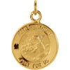 12.00 mm St. Anthony Medal in 14K Yellow Gold