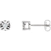 14K White Gold 1/8 CTW Diamond Illusion Stud Earrings