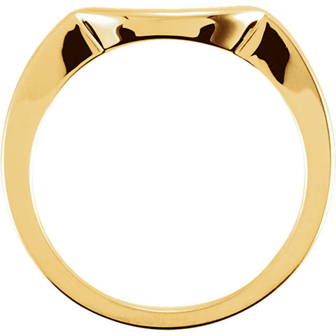 18k Yellow Gold Band for 6.5mm Engagement Ring, Size 6