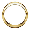 14k Yellow Gold 10mm Half Round Band, Size 7.5