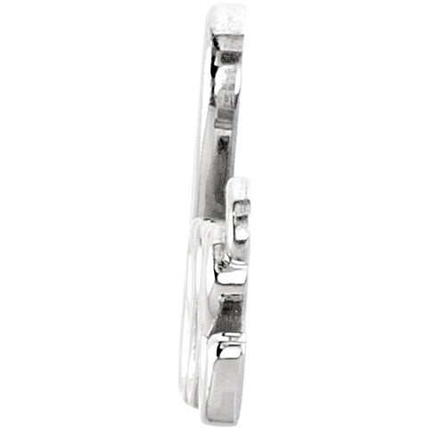 14k White Gold "Love" Necklace Center