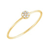 14k Yellow Gold 0.04 ctw. Diamond Petite Circle Ring, Size 7