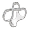 14k White Gold 1/6 ctw. Diamond Geometric Ring, Size 7