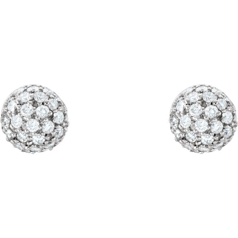 14k White Gold 1/2 CTW Diamond Earrings