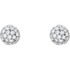 14k White Gold 1/2 CTW Diamond Earrings