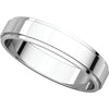Sterling Silver 4mm Flat Edge Band, Size 9