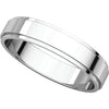 Sterling Silver 4mm Flat Edge Band, Size 11