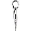14k White Gold 18.2x17.3mm Medium Heart print Pendant