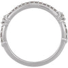 14k White Gold 1/5 CTW Diamond Band , Size 7