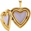 14K Yellow Gold-Plated Sterling Silver Diamond Angel Heart Locket