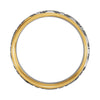 14K White & Yellow Gold 7mm Comfort-Fit Cross Pattern Band Size 8.5