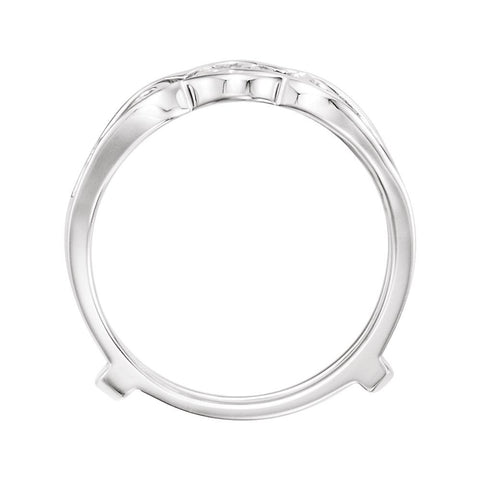 14k White Gold Ring Guard, Size 6