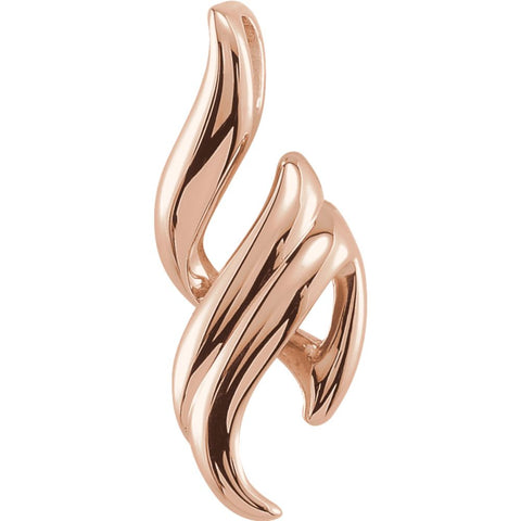 14k Rose Gold Freeform Pendant