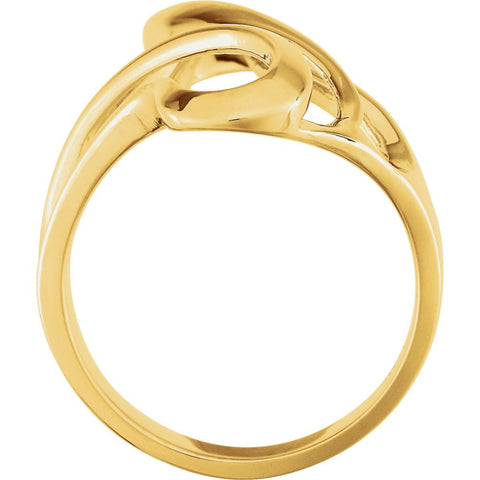 14k Yellow Gold Freeform Ring, Size 6
