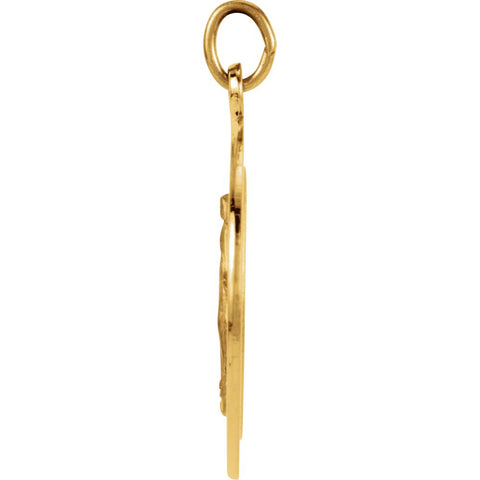 14k Yellow Gold 20.5mm Miraculous Medal
