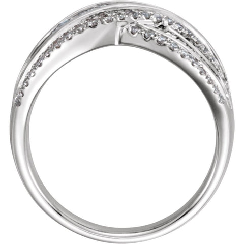 14k White Gold 3/4 CTW Diamond Ring, Size 7