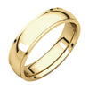 14k Yellow Gold 5mm Comfort-Fit Edge Band, Size 8.5