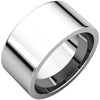 10.00 mm Flat Comfort-Fit Wedding Band Ring in 14K White Gold ( Size 9.5 )