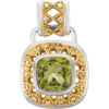 Sterling Silver & 14k Yellow Gold Peridot & 1/8 ctw. Diamond Pendant