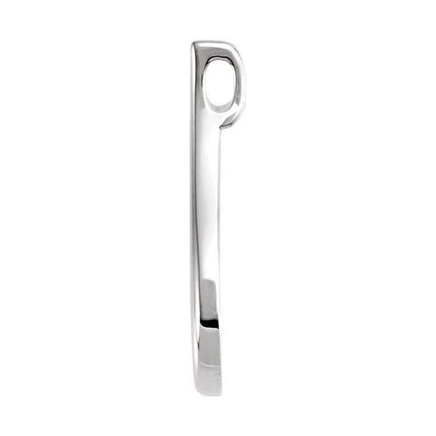 14k White Gold Freeform Pendant