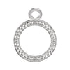 Granulated Design Toggle Ring in 14K White Gold