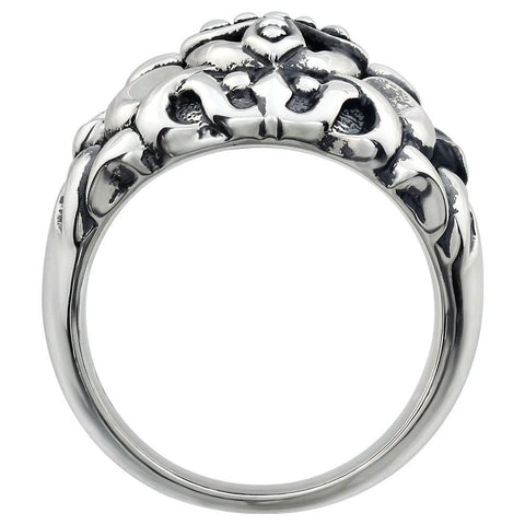 Sterling Silver Men's Cross Fashion Ring, Size 10