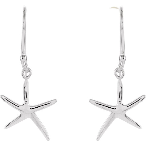 Sterling Silver Starfish Earrings