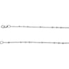 Sterling Silver Beaded Curb 18-inch Chain