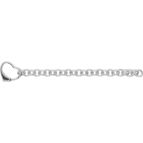 Sterling Silver Bracelet with Heart Clasp