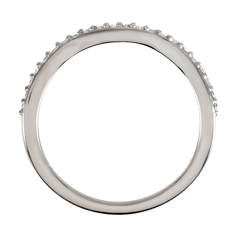 14k White Gold 1/5 CTW Diamond Band, Size 7
