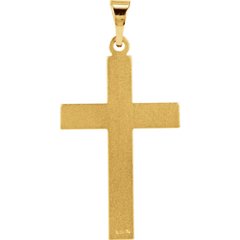 14k Yellow Gold 22x14mm Cross Pendant