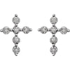 14k White Gold 1/10 CTW Diamond Earrings