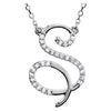 1/6 CTTW Diamond Initial 'S' Necklace in Sterling Silver