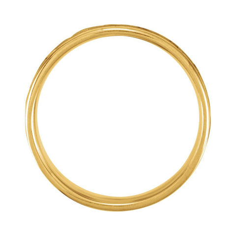 14K Yellow & White 8mm Comfort-Fit Woven Band Size 8.5