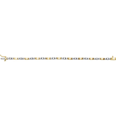 14K Two-Tone 1 7/8 CTW Diamond Line Bracelet