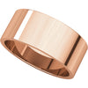 14k Rose Gold 8mm Flat Band, Size 11